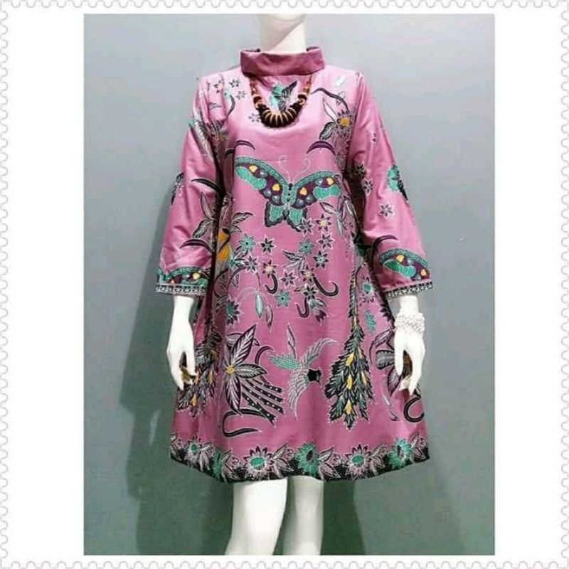 TUNIK BATIK ATASAN BATIK JUMBO WANITA MODERN | BATIK TUNIK KEKINIAN 2022 | BATIK UNGGUL JAYA