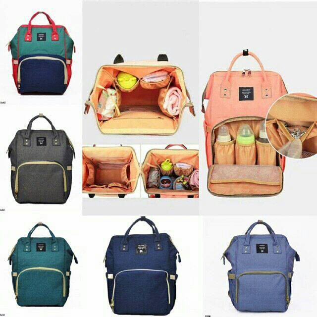 TAS BAYI MULTIFUNGSI diaper bag + BOX TAS RANSEL DIAPERS  Tas Kasur Bayi Diaper Bag Multifungsi Anello CANVAS ANTI AIR Tas Bayi Multifungsi Tempat tidur lipat Baby diapers bag Perawatan tas Perlengkapan Ransel Backpack CANVAS ANTI AIR TAS BAYI MULTIFUNGSI