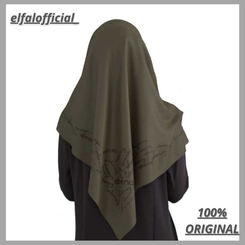 Kerudung Hijab Deenay Cantik Corner Scarves Army original