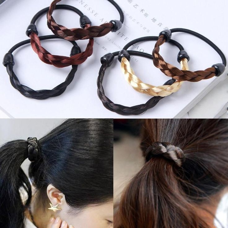 Ikat Rambut Korea dengan Rambut Sintetik Karet Rambut Wig Kuncir Kunciran Invinsible Hairbands