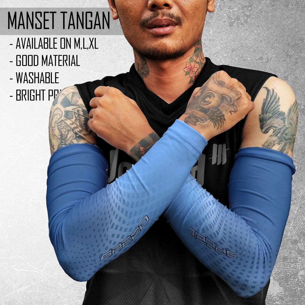 Manset Tangan Arm Sleeve Deker Lengan Pria Wanita Mancing Elastis 212 - Handsock Deker Voli