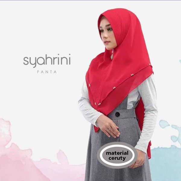 KHIMAR CERUTY 2 LAYER SYAHRINI / JILBAB INSTAN LANGSUNG PAKAI CERUTY BABYDOLL / HIJAB INSTANT MURAH / JILBAB KHIMAR TERBARU KEKINIAN