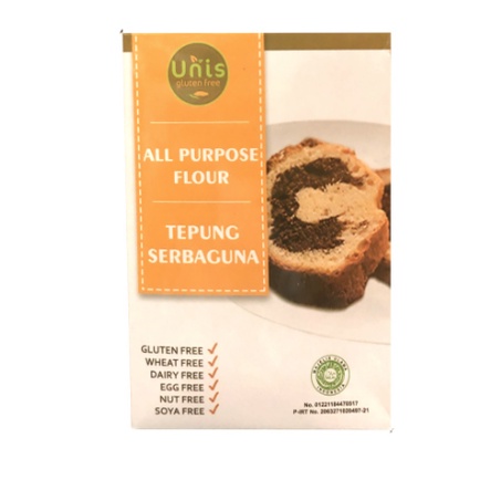 Unis Gluten Free All Purpose Flour 500gr Tepung Serbaguna Premiks Tepung Kue Instan Bebas Gula