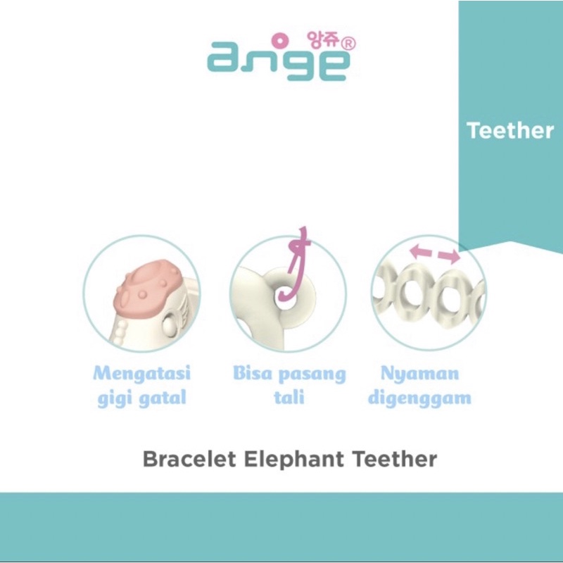 ANGE Elephant Bracelet Teether - Gigitan Bayi