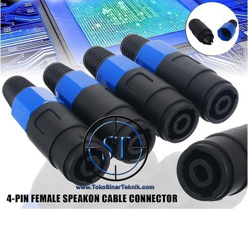 Jack Speakon Cover Female Mount Connector Audio  Sambungan Spikon Panjang Speaker BA-98D