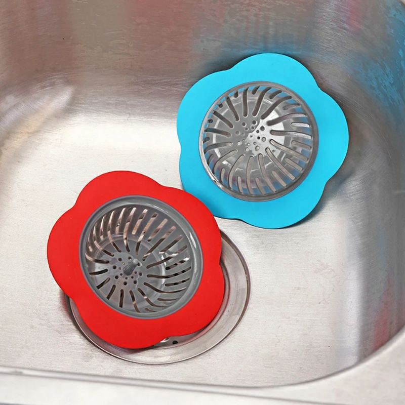 Penyaring saluran air motif bunga/Sink drain cover wastafel/Saringan wastafel