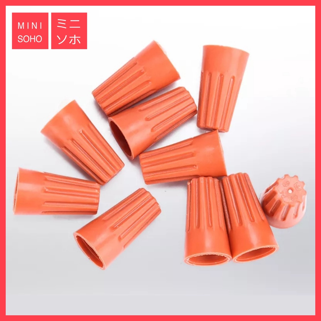 Lasdop Putar 1P / 2P / 3P / CE-1X / CE-2X / CE-5X Wire Connector Crimping Cap Krimping Penyambung Kabel - Orange / Bening