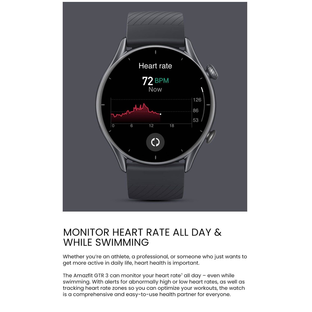 Smartwatch Amazfit GTR 3 Fashion Business Watch - Garansi Resmi 1 Tahun - International