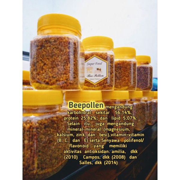 

BEE POLLEN GRANULE ASLI/SUPERFOOD/ 120gr