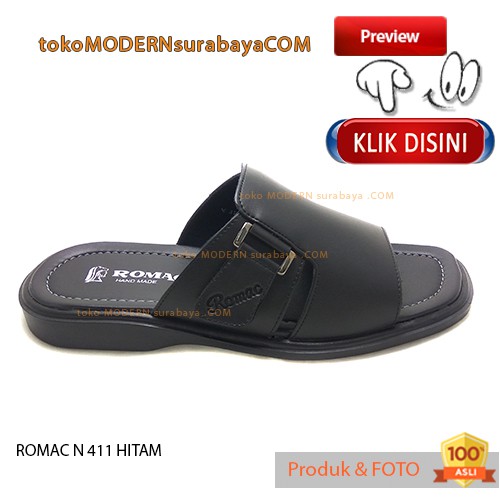 Sandal Pria Casual Slide ROMAC N 411 HITAM