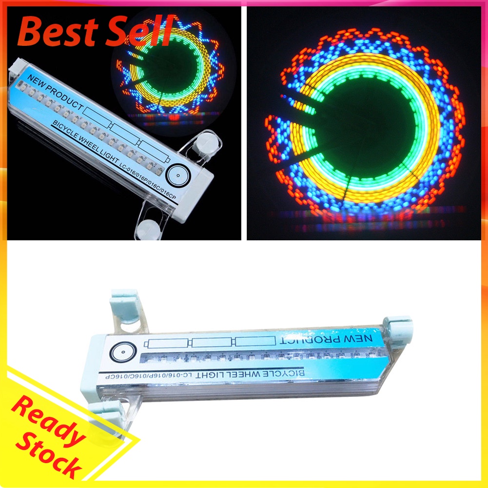 2pcs 32LED Mountain Road Bike Spoke Light Double-Sided Color Warning Lamp