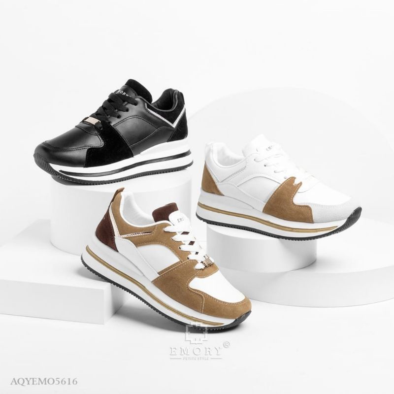 ORIGINAL EMORY Harvey AQYEMO 5616 SEPATU WEDGES WANITA