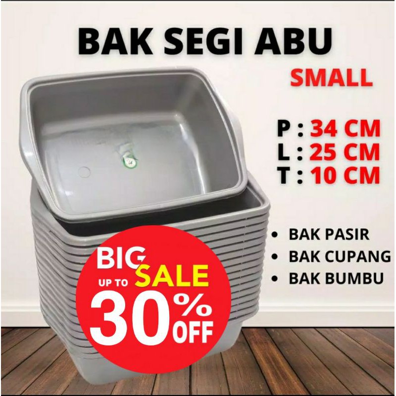 Baskom Segi 301 Abu Silver / Baskom Kotak / merk SL /VIVA / BeePlast baskom hidroponik