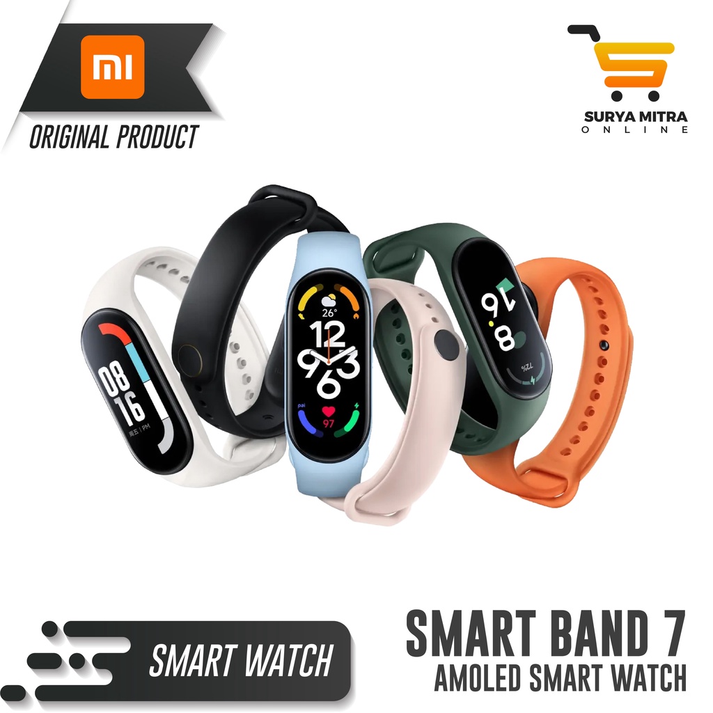 Xiaomi Smart Band 7 AMOLED 1,62'’ 110+ Mode Olahraga