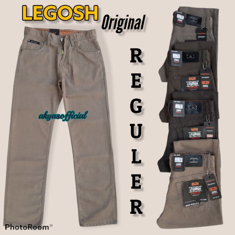 celana pria canvas original LEGOSH reguler - celana standar reguler kain canvas premium