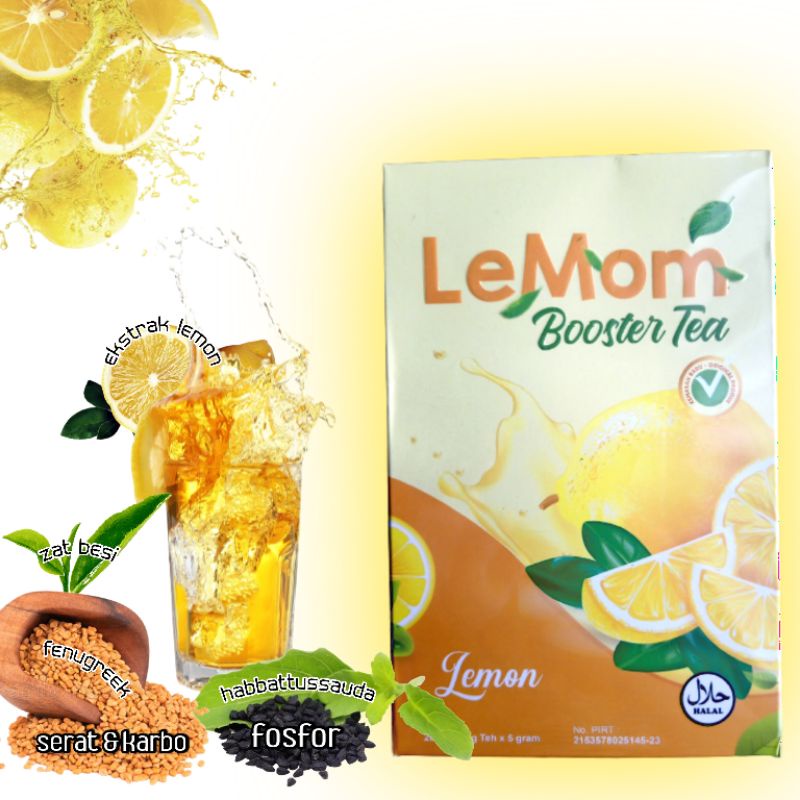 

3 sachet atau Box Lemom Lemon Leci Tea ASI Booster Pelancar ASI Nutrisi Tubuh