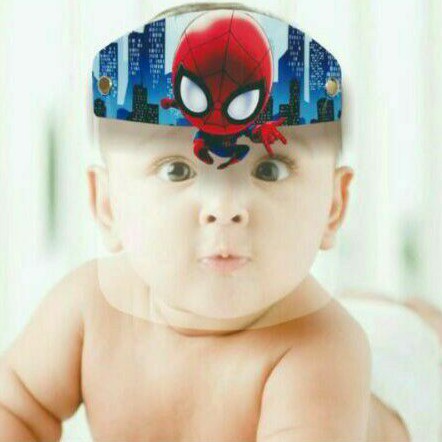 Face Shield Superhero Baby / Pelindunf Wajah Bayi