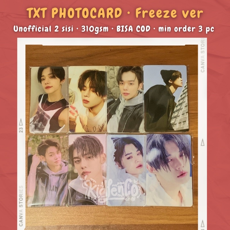 [MIN 3] TCCF FREEZE ♡ txt unofficial premium pc photocard 310 gsm 2 sisi ♡ the chaos chapter world boy you magazine ♡ Yeonjun Soobin Beomgyu Taehyun Hueningkai dupe