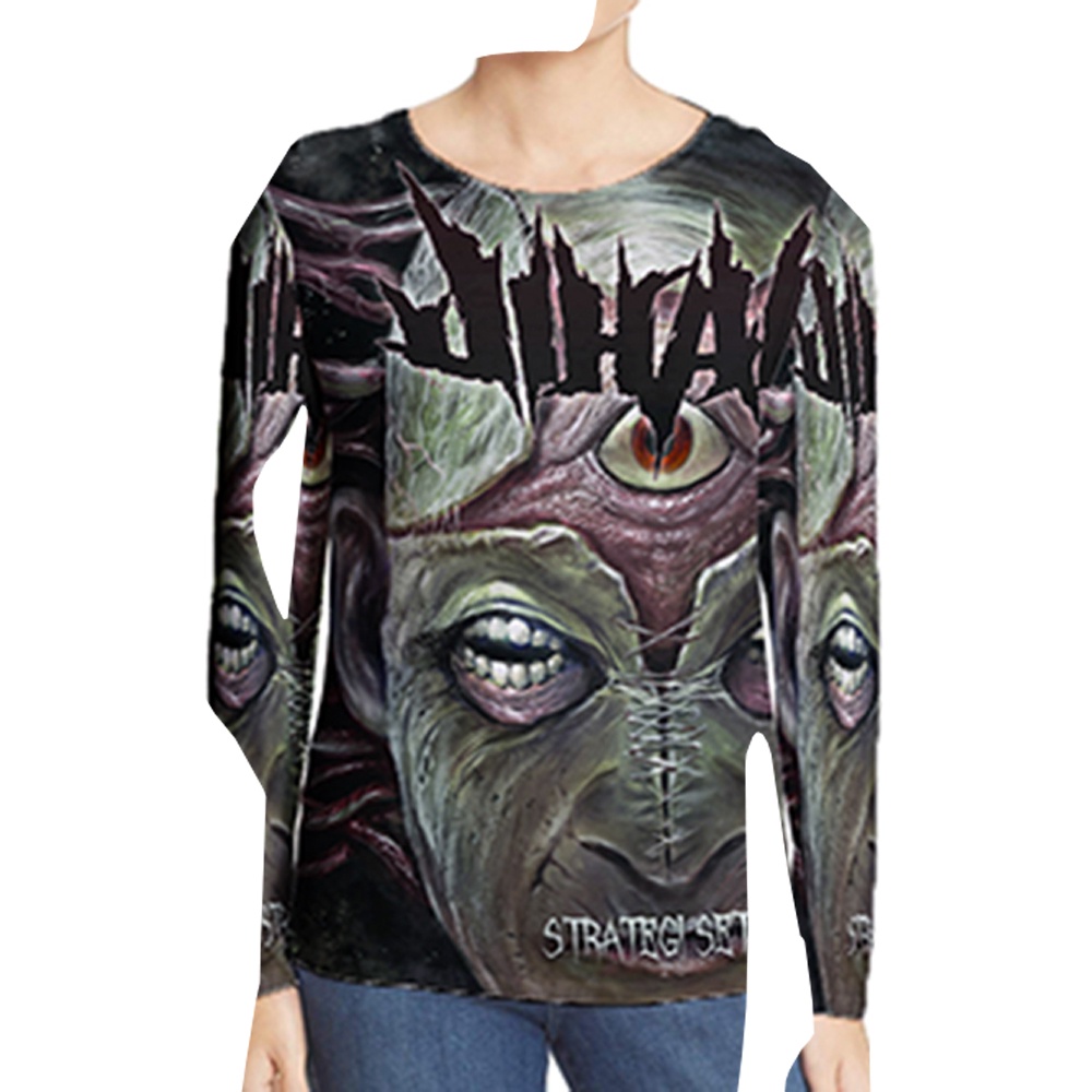 Kaos Siksa Kubur Jihad SiksaKubur Band Tshirt Tangan Panjang Fullprint Unisex Casual Bahan Polyester