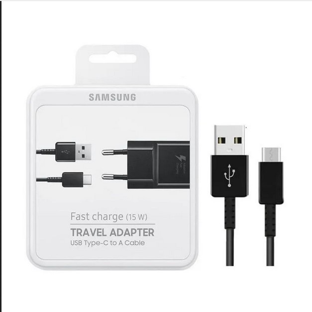 SAMSUNG FAST CHARGE ( 15W )TRAVEL ADAPTER USB A2.0 to USB-C CABLE(TC SAMSUNG NOTE 4 ORI 100%)