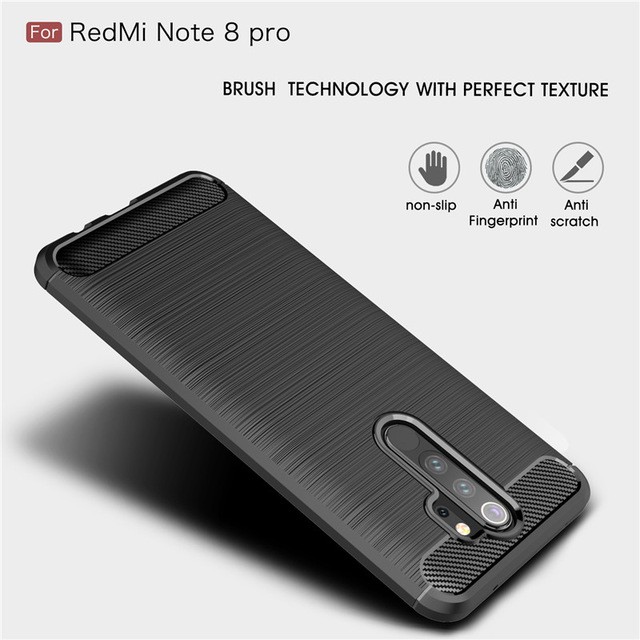 Case Xiaomi Redmi Note 8 Pro Ultra Slim Ipaky Carbon Premium Softcase Casing