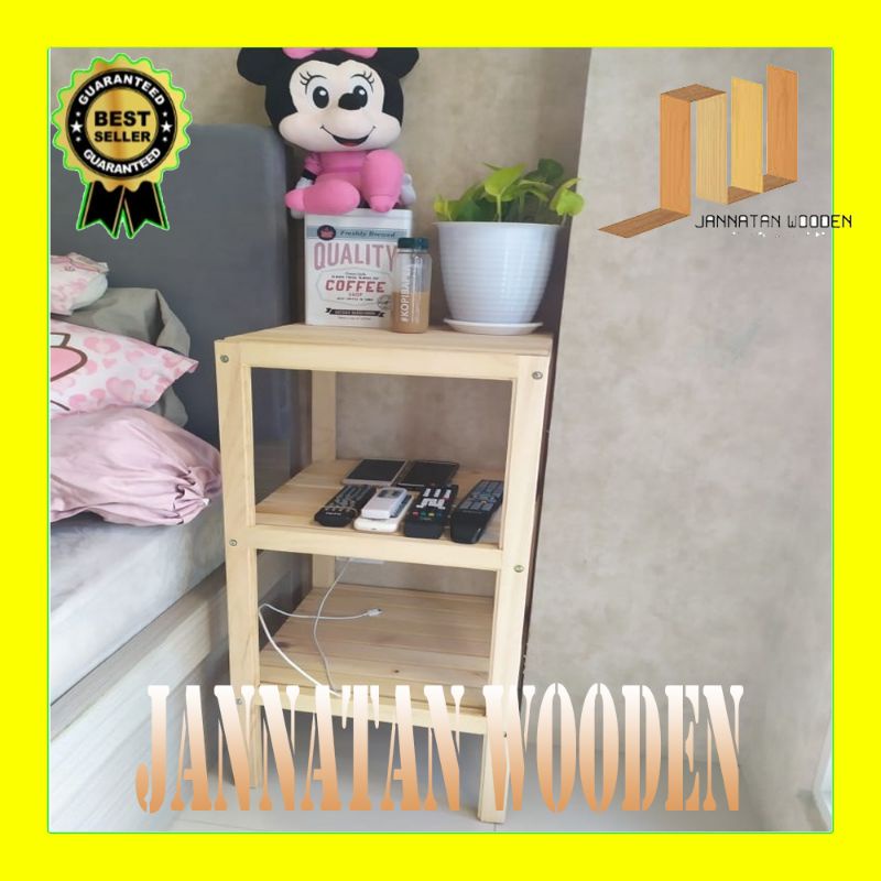 Oana wooden shelf 3 / Rak susun 3 tingkat  / Rak serbaguna / Rak minimalis / Rak baju / Rak bunga 3 