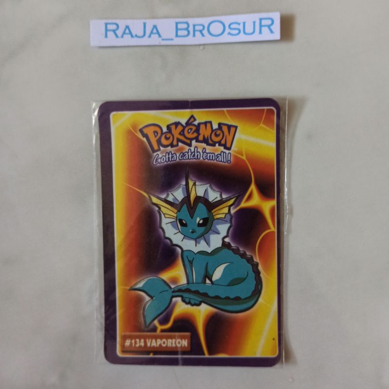 Kartu Stiker Mainan Jadul Langka Pokemon Indigo League-Kanto Region Gen1 Hadiah Cup Cup Pop CuCu Pop