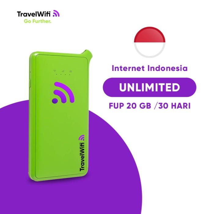 Modem Mifi Internet Indonesia 4G Lte Unlimited Sewa Travel Wifi 20 Gb