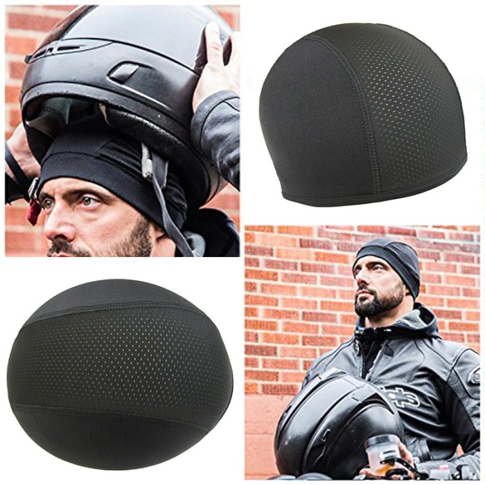 Topi Cover Beanie dalam pelindung kepala helm motor sepeda inner cap