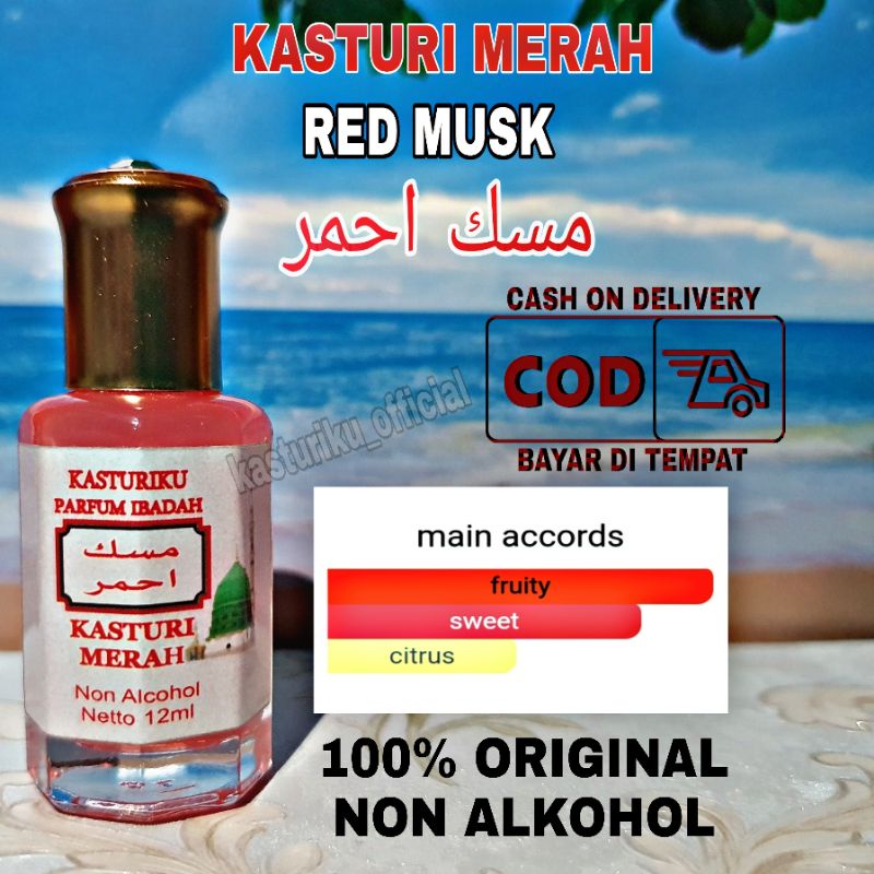 Bibit Parfum Kasturi Merah 12 Original