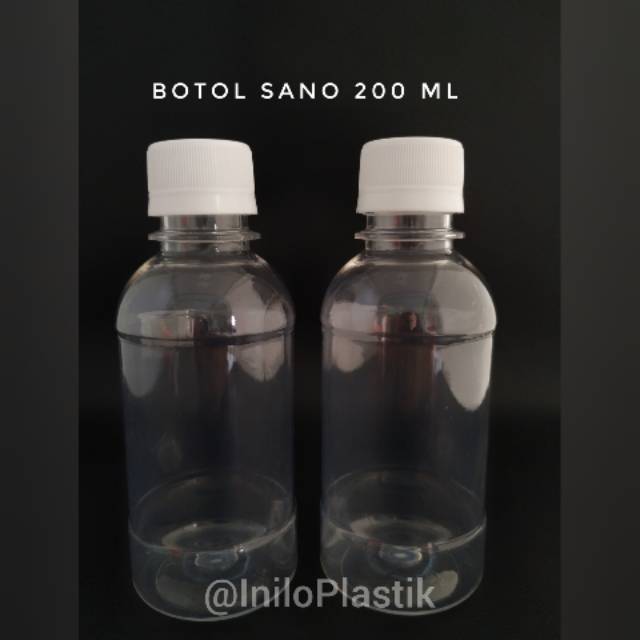 @1bal Botol Plastik 200 ml + tutup Segel / Botol Plastik Sano Sanno 200 ml