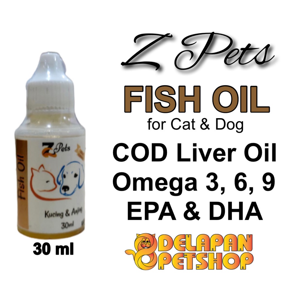 Z Pets FISH OIL 30 ml Minyak Ikan untuk Kucing Anjing / Fish Liver Oil / Cod Liver Oil / Cat &amp; Dog