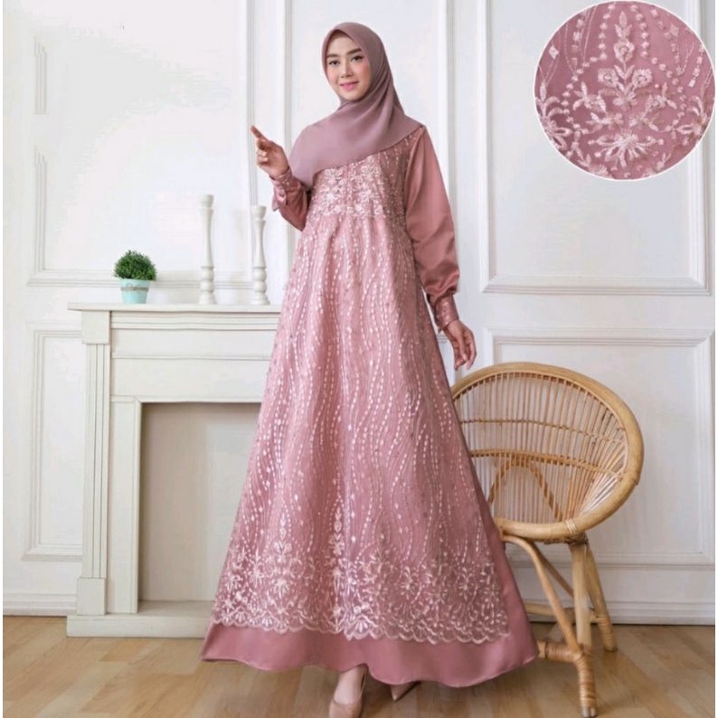 Gamis Brokat Tile