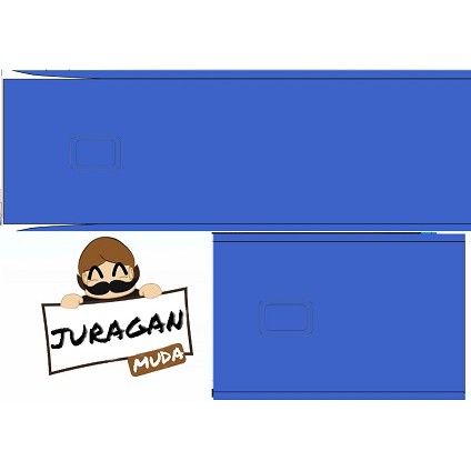 DIY Miniatur Bus Pandawa 87 Biru Papercraft Lembaran Skala 20