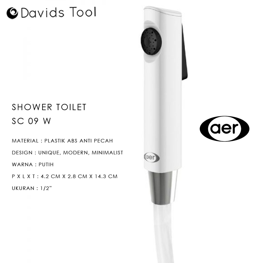Jet Shower Toilet Closet Cebok Sower AER SC09 White