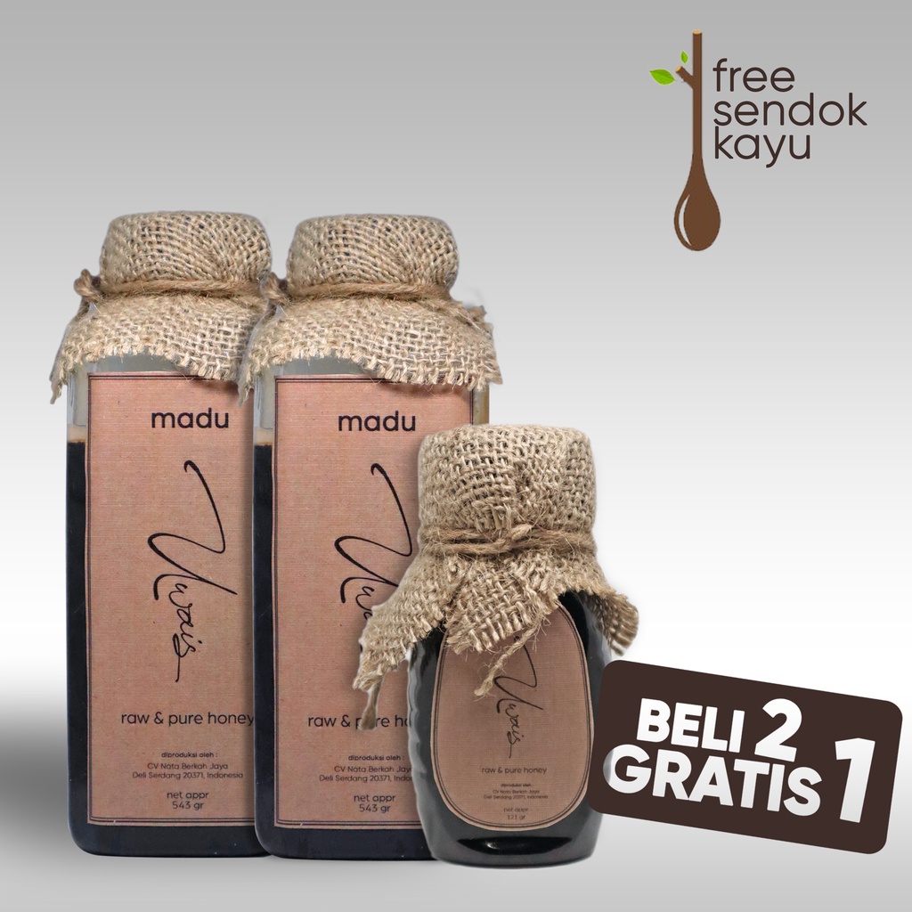 

PAKET 2 in 1 Madu Murni Asli Uwais Nektar Akasia 100% Alami Pure Natural Raw Honey