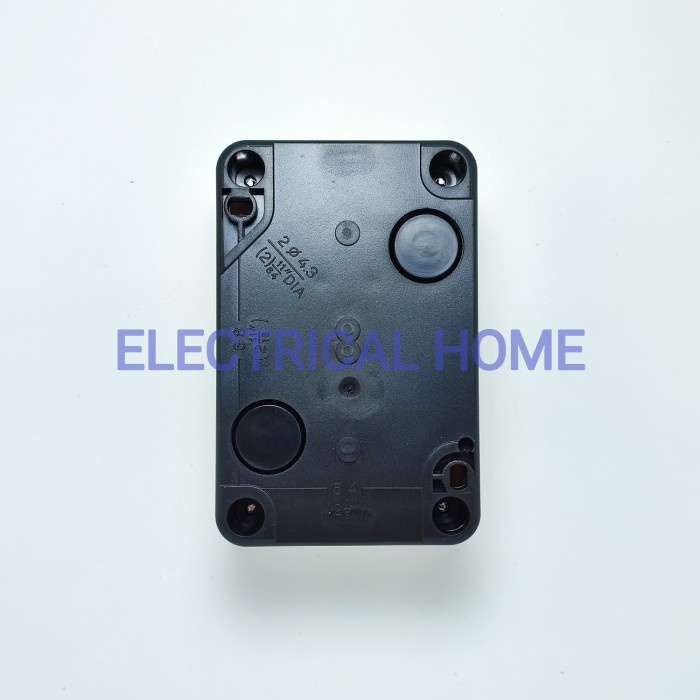 Control Box Push Button 22mm 2 Lubang Hitam+Putih