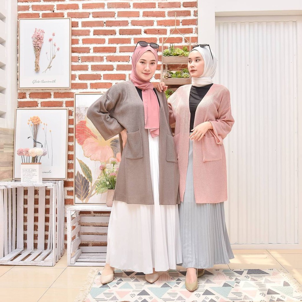 Cardigan Rajut Wanita EXORA LONG / Kardigan Rajut EXORA LONG / Rajut Cardigan EXORA LONG