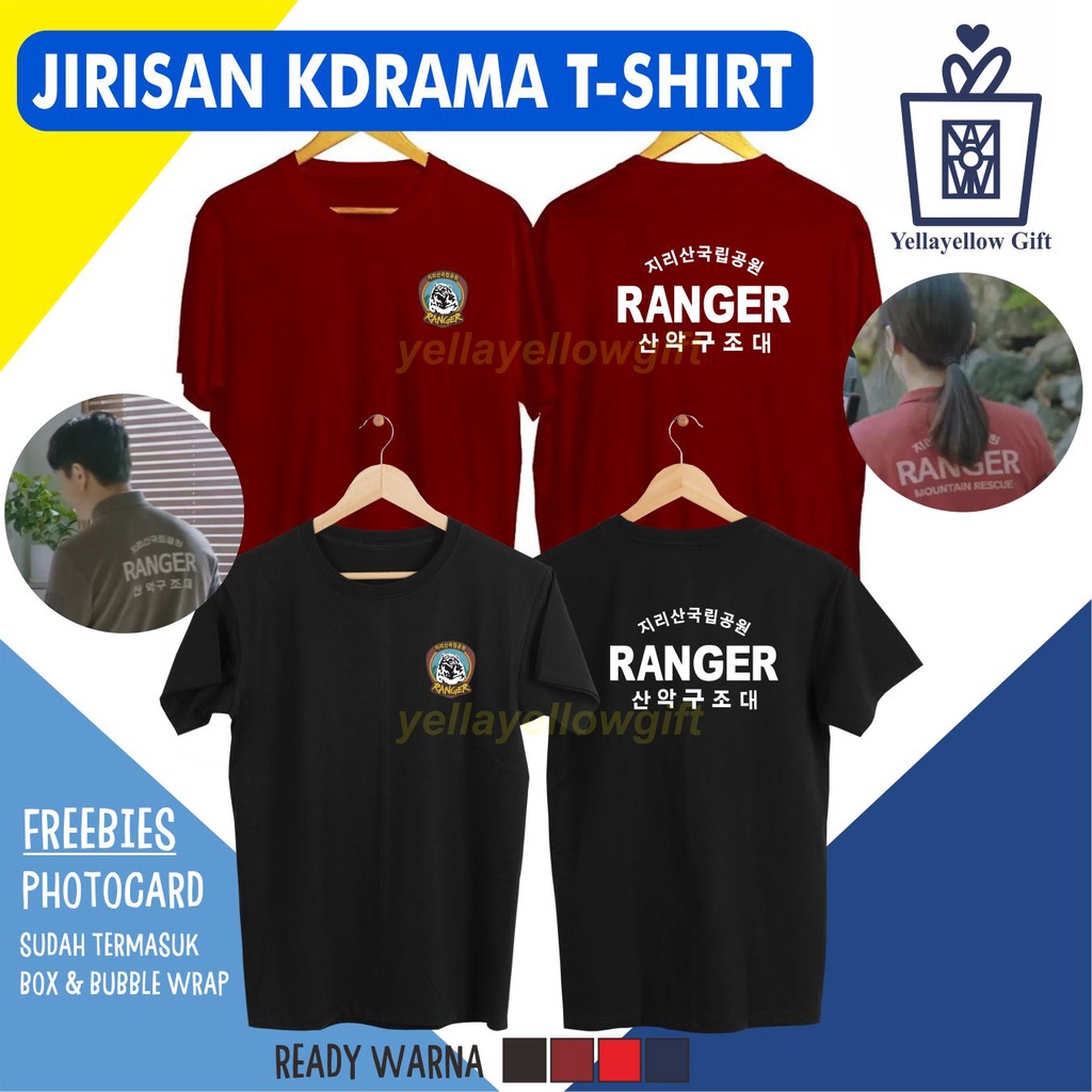 kaos jirisan ranger mountain rescue jirisan kdrama tshirt