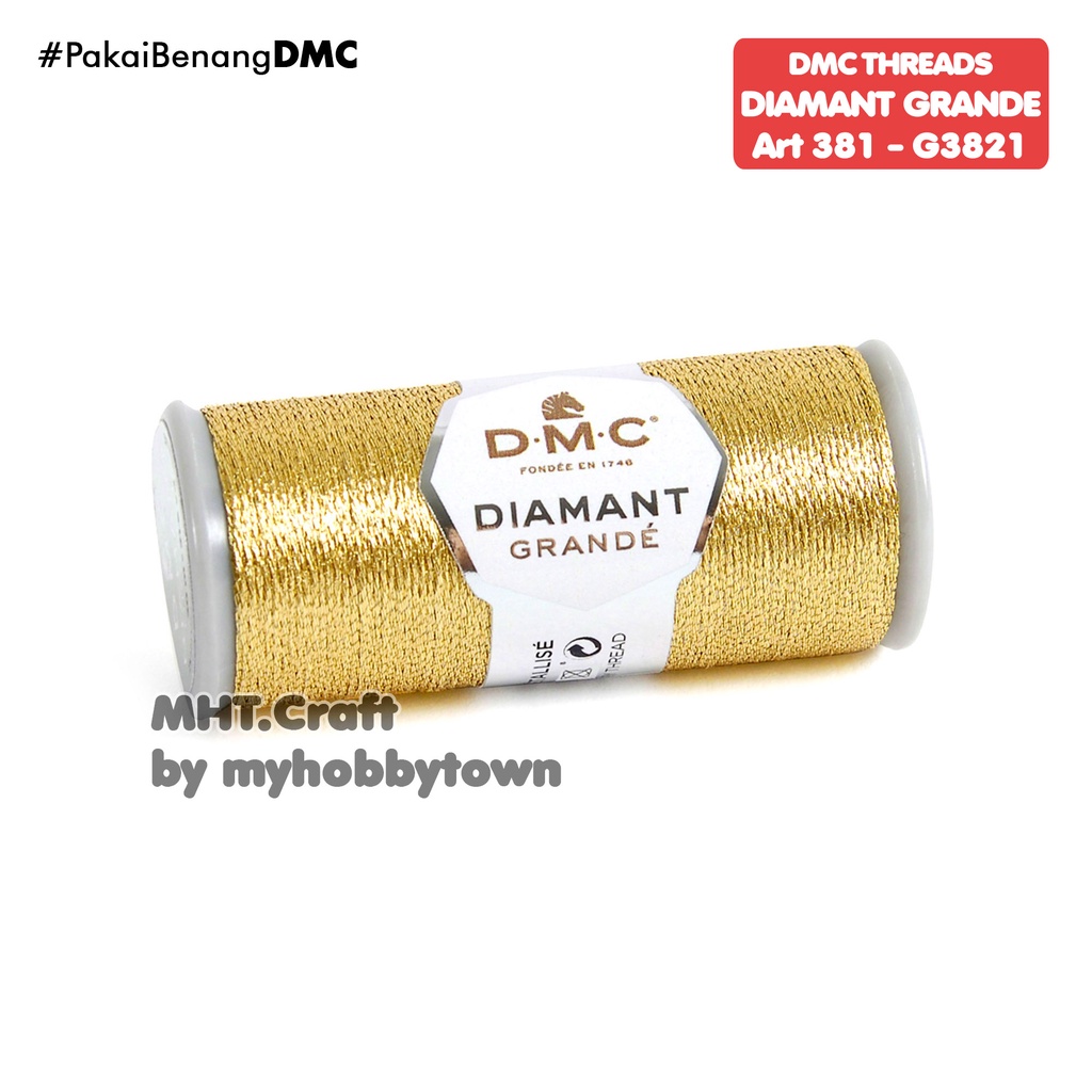 Benang DMC Diamant Grande Art 381 Metallic G3821 Gold