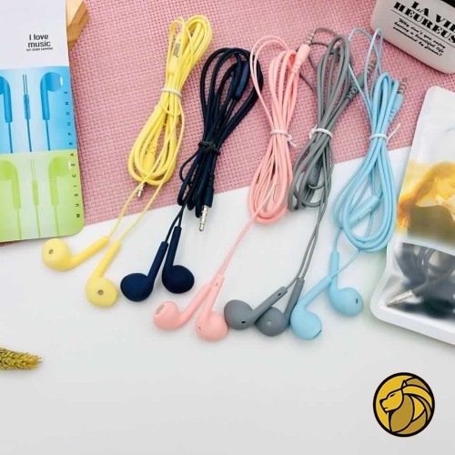 Handsfree Macaron U19 - Candy Colour Earphone Pure Bass U19