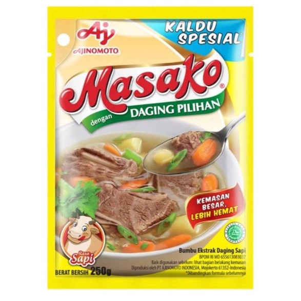 

Masako Kaldu Ayam Sapi Sachet 250 gram