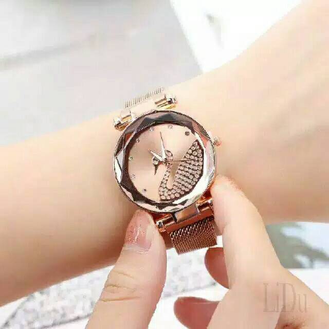 Jam Tangan Wanita Korea Strap Magnet Angsa Satu