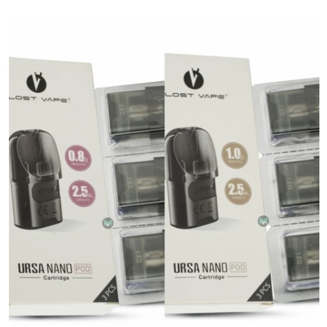 (NEW) CARTRIDEE URSAa NANO 0,8 &amp; 1,0 0HM PERPACK (3 PCS)