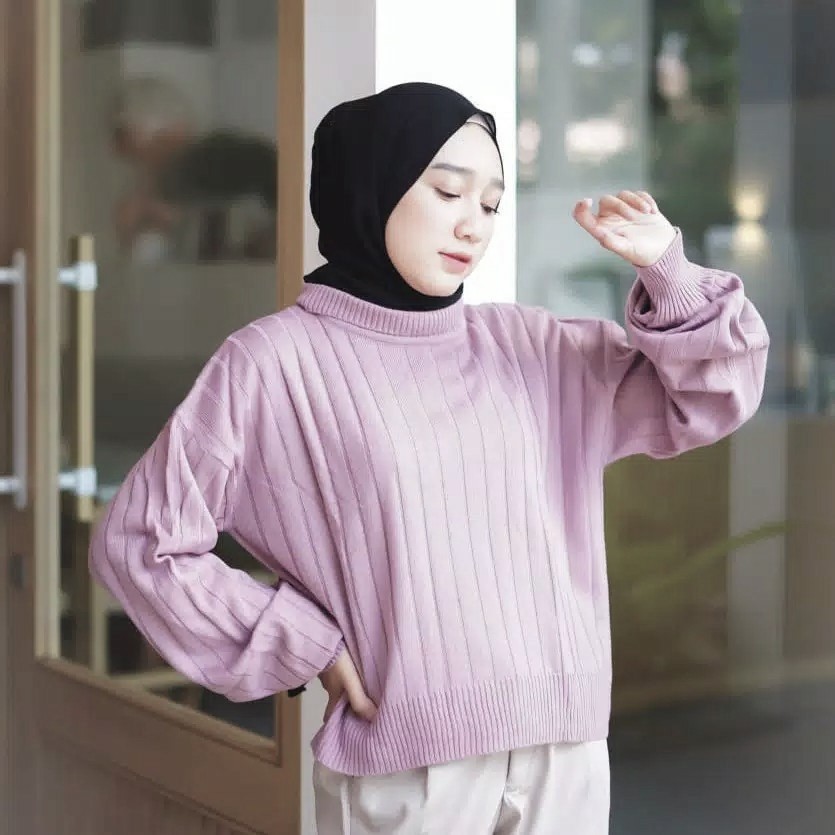 Baju Rajut Wanita Jovanka Sweater Rajut Jovanka Turtleneck