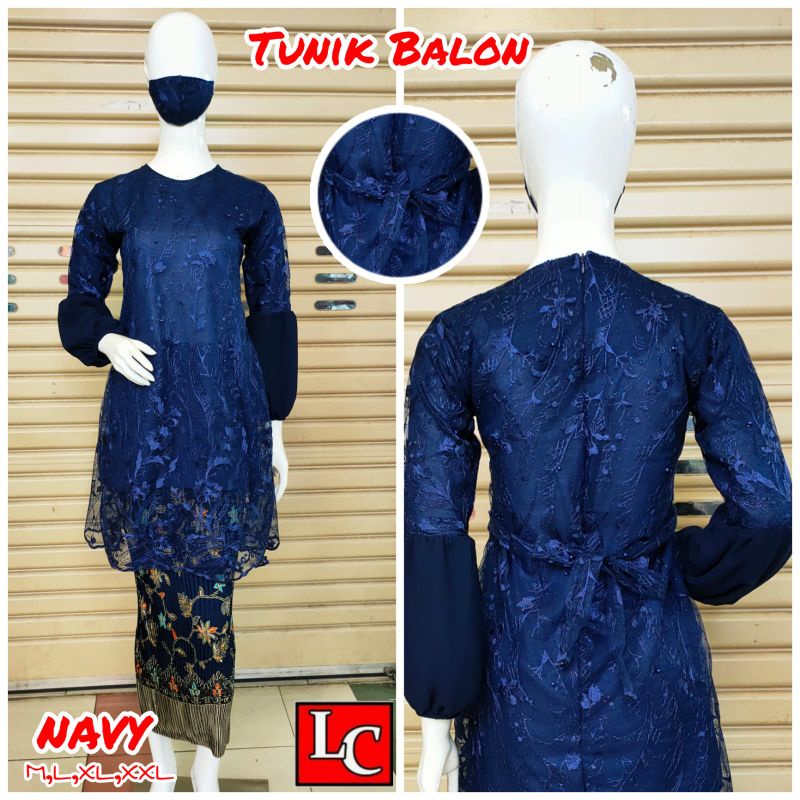 kebaya pesta/wisuda/seragam tunik balon
