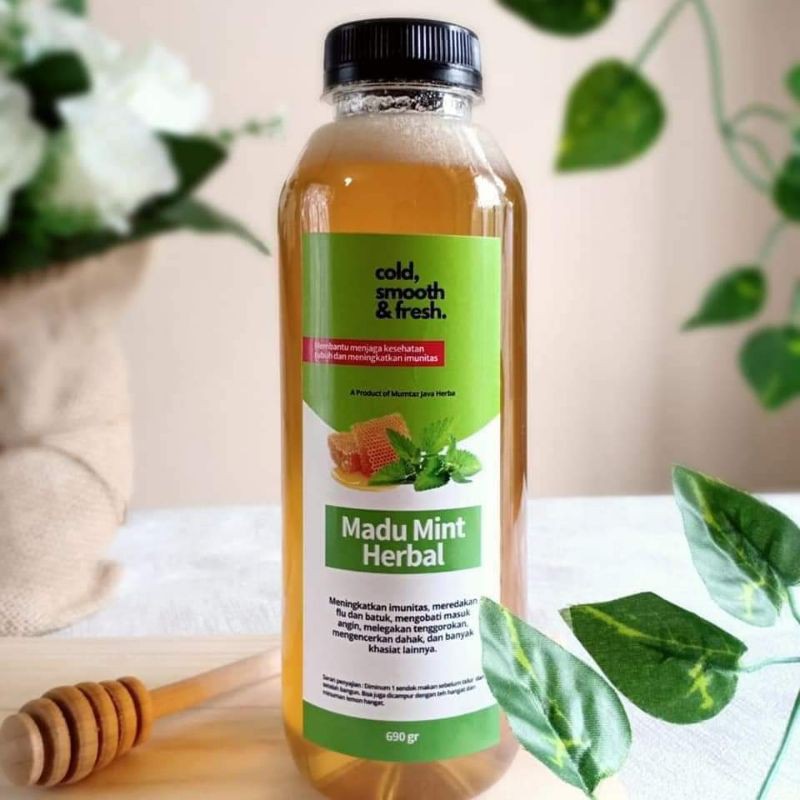 

Madu Mint Herbal dapat meredakan flu, batuk dan melegakan tenggorokan,690gram