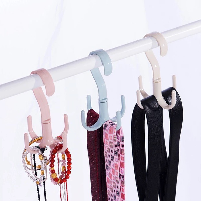 Hanger Serbaguna Dengan 4 Kait / Versatile Hanger With 4 Hooks [import]