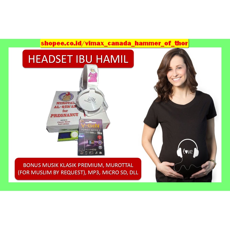 "Al Quran Murottal Murotal Ibu Hamil Pregnancy Bumil Headset Z26"