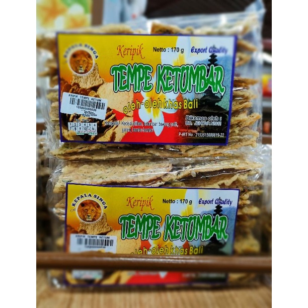 

KERIPIK TEMPE KETUMBAR DAUN JERUK ASLI BALI CAP KEPALA SINGA 170gr + BUBBLE WRAP